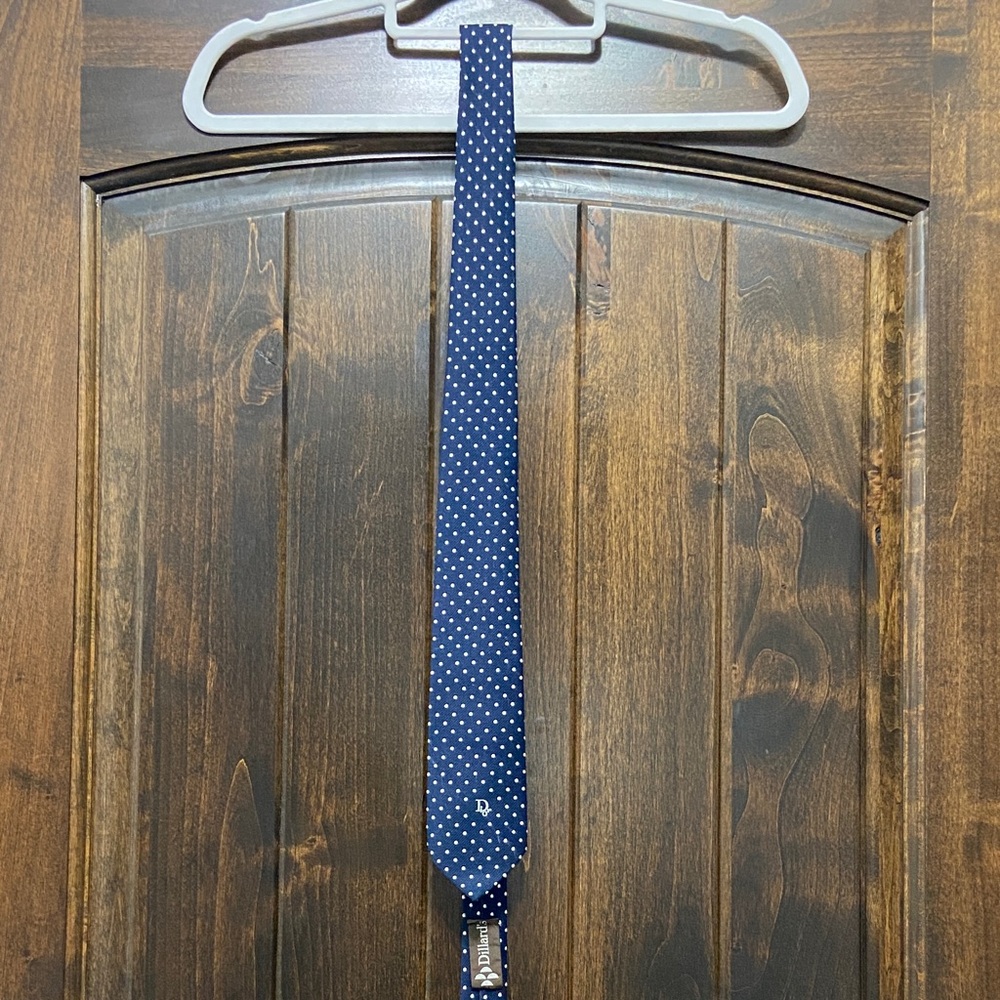 Dior Classic Blue and White Polka Dot Tie pls see last pic